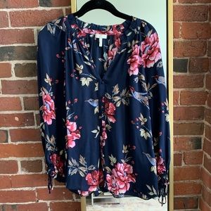 Joie Floral Silk Blouse